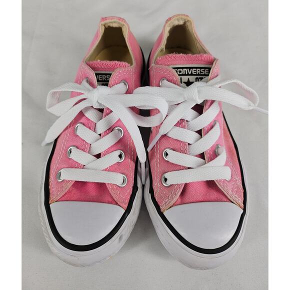 CONVERSE ALL STAR YOUTH PINK LOW TOP CHUCK TAYLOR SNEAKERS SIZE 11 - Picture 3 of 11
